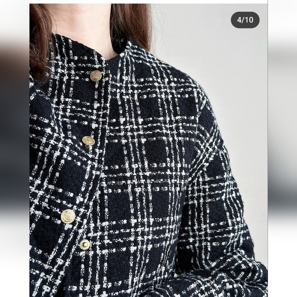 Zara NWTs Textured Weave Quilted Jacket - Picture 6 of 9